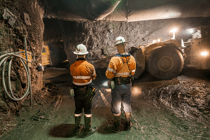 employees inside the tunnel